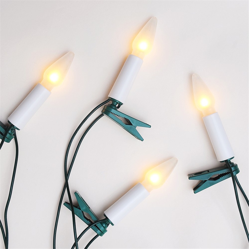 Guirlande de Noël FELICIA 16xE10/14V/230V blanc