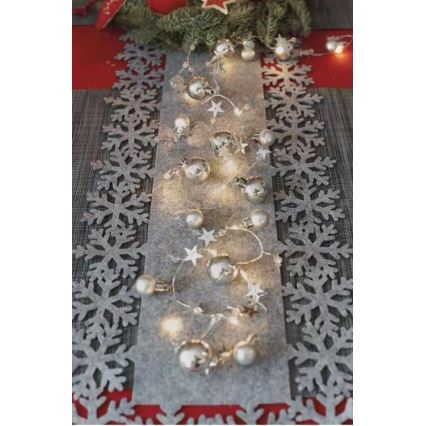 Guirlande de noël LED 20xLED/2xAA 2,2 m blanc chaud
