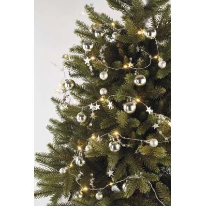 Guirlande de noël LED 20xLED/2xAA 2,2 m blanc chaud