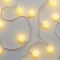 Guirlande de Noël LED d'extérieur, 40 LED, 9 m, IP44, blanc chaud