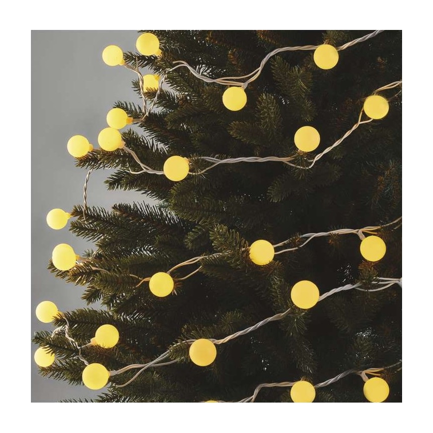Guirlande de Noël LED d'extérieur, 40 LED, 9 m, IP44, blanc chaud