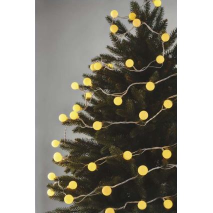 Guirlande de Noël LED d'extérieur, 40 LED, 9 m, IP44, blanc chaud