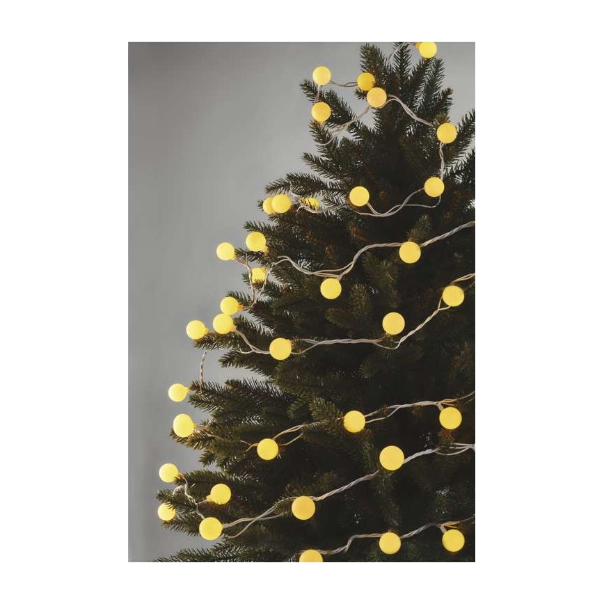 Guirlande de Noël LED d'extérieur, 40 LED, 9 m, IP44, blanc chaud