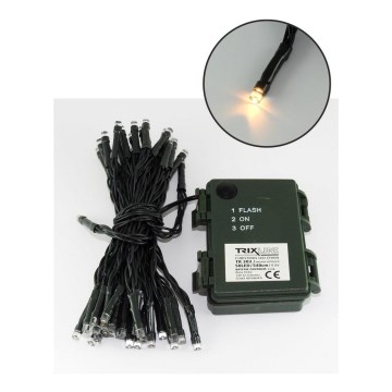 Guirlande de Noël LED d'extérieur 50xLED/2 fonctions 5,4m IP44 blanche chaude