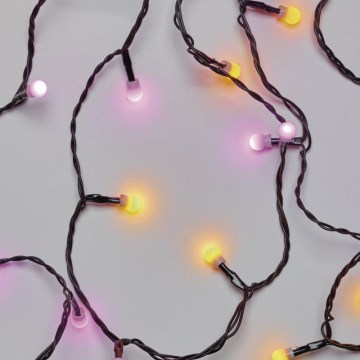 Guirlande de Noël LED d'extérieur CHERRY 40xLED 9m IP44 jaune/rose