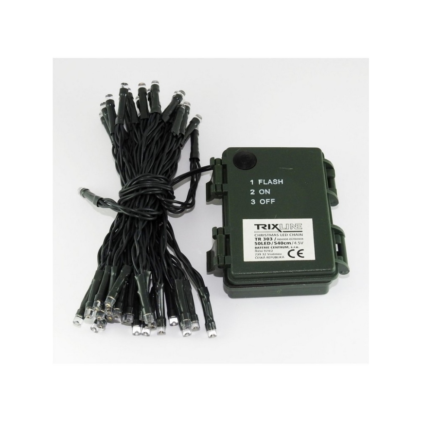 Guirlande de Noël LED extérieur 100xLED/2 fonctions/3xAA 10,8m IP44 blanc chaud