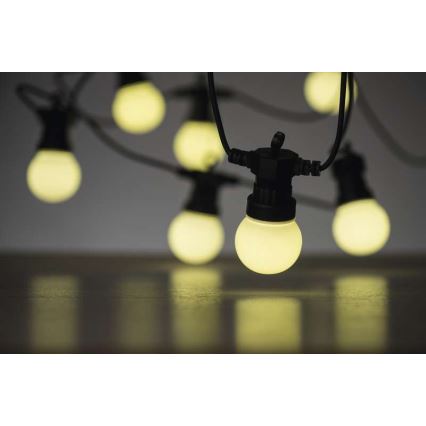 Guirlande décorative d'extérieur 10xLED/10m IP44 blanche