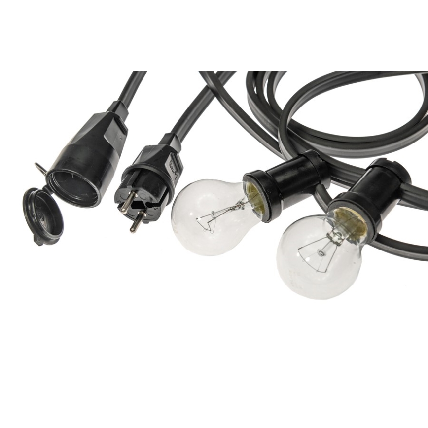 Guirlande décorative d'extérieur GIRLANDA 6,5 m 5xE27/15W/230V IP44