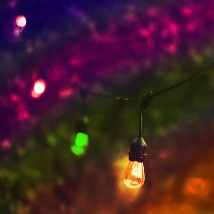 Guirlande décorative d'extérieur LED PARTY NEON 7,6 m 10xE27/0,6W/36V IP44