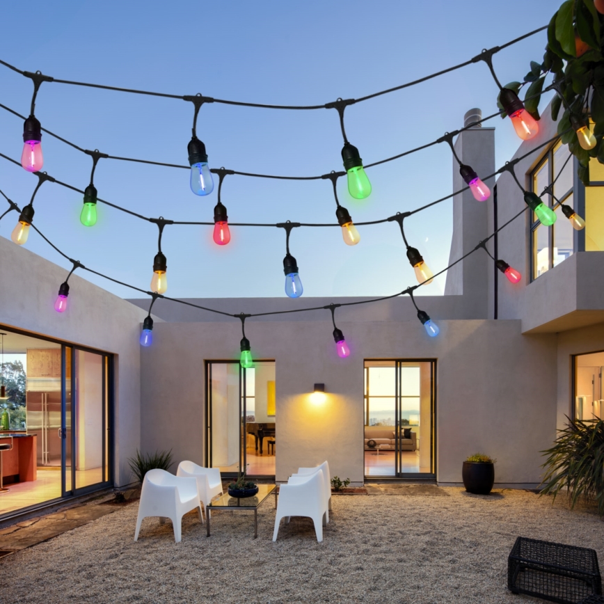 Guirlande décorative d'extérieur LED PARTY NEON 7,6 m 10xE27/0,6W/36V IP44