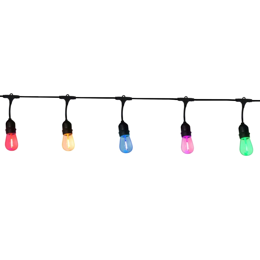 Guirlande décorative d'extérieur LED PARTY NEON 7,6 m 10xE27/0,6W/36V IP44