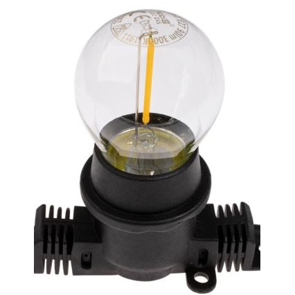 Guirlande décorative d'extérieur MIMOSA 20xE27/1,3W/230V IP44 20m