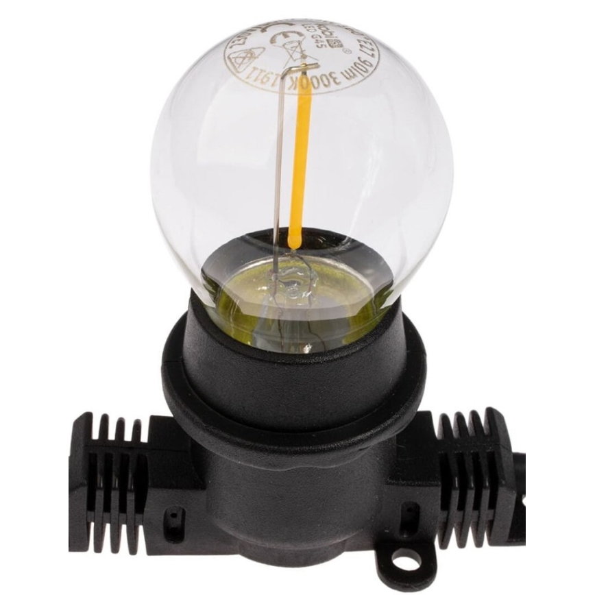 Guirlande décorative d'extérieur MIMOSA 20xE27/1,3W/230V IP44 20m