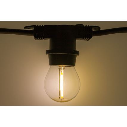Guirlande décorative d'extérieur MIMOSA 20xE27/1,3W/230V IP44 20m