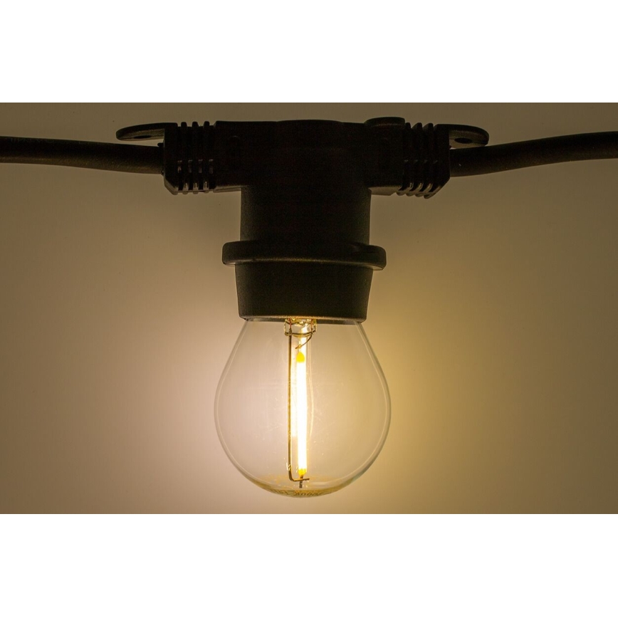 Guirlande décorative d'extérieur MIMOSA 20xE27/1,3W/230V IP44 20m
