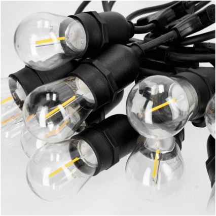 Guirlande décorative extérieure BAJA ST64 20xE27/1W/230V 20,9m IP44 blanc chaud
