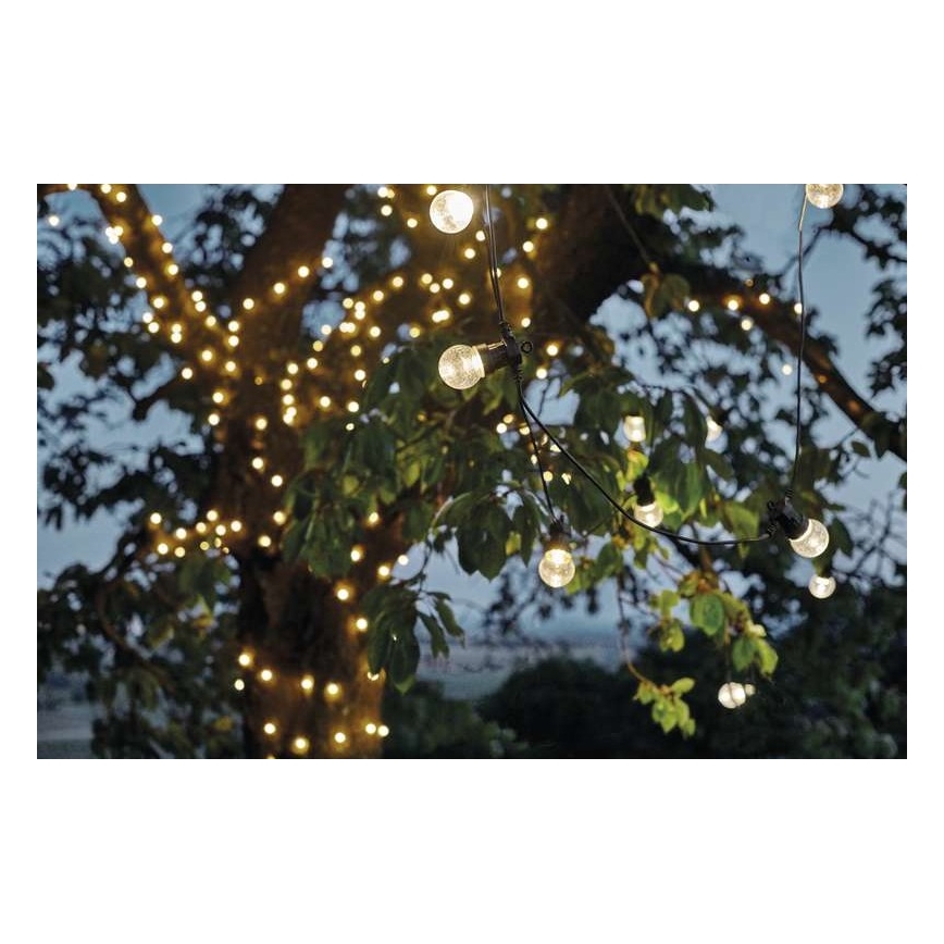 Guirlande décorative LED d'extérieur 10 LED/10 m IP44 transparente