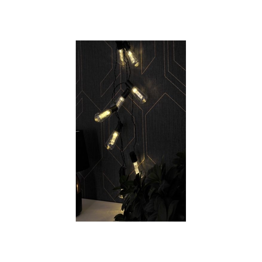 Guirlande décorative LED EDISON 2,65 m 10 LED / 2 piles AA