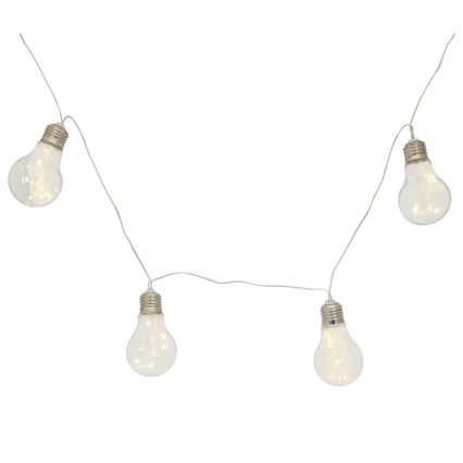 Guirlande décorative LED SMOLDER 2,1 m — 10 LED, fonctionne avec 2 piles AA