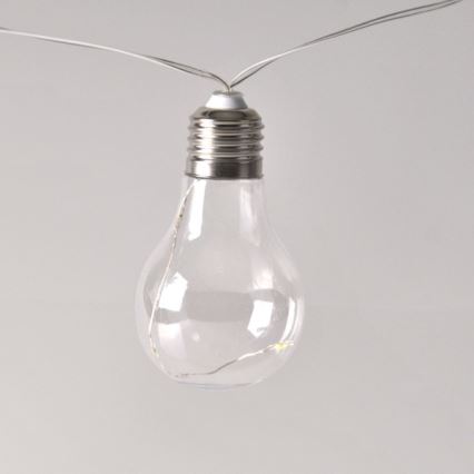 Guirlande décorative LED SMOLDER 2,1 m — 10 LED, fonctionne avec 2 piles AA