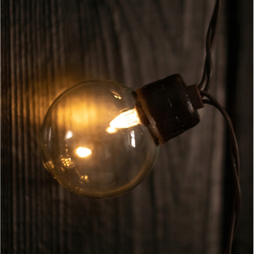 Guirlande décorative solaire 30 LED/8 fonctions 500 mAh 10,6 m IP67 blanc chaud