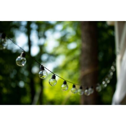 Guirlande décorative solaire 30 LED/8 fonctions 500 mAh 10,6 m IP67 blanc chaud