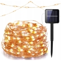 Guirlande décorative solaire LED 100xLED/1,2V 800 mAh 7 m IP44 noire