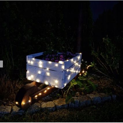 Guirlande décorative solaire LED 200xLED/1,2V 800 mAh 12 m IP44 noire