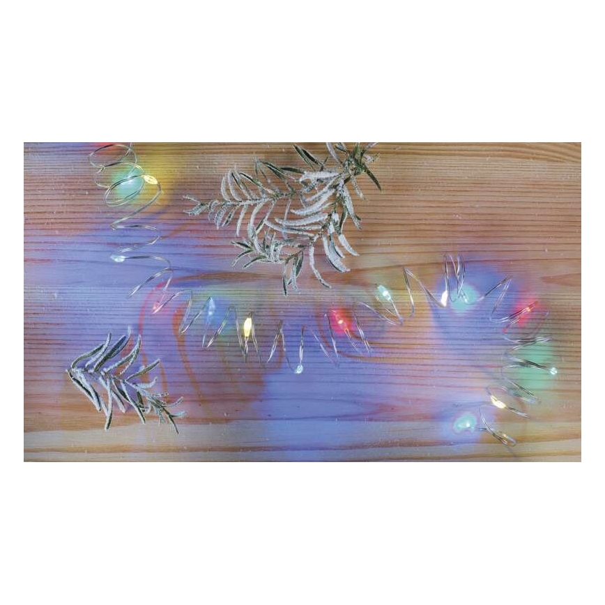 Guirlande LED 20 LED / 2 piles AA, 2,4 m, multicolore