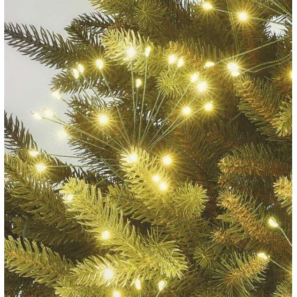 Guirlande LED 300 LEDs 5,2+3 m blanc chaud