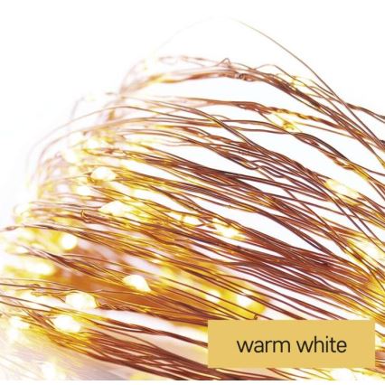 Guirlande LED de Noël 20 LED, 2,4 m, blanc chaud