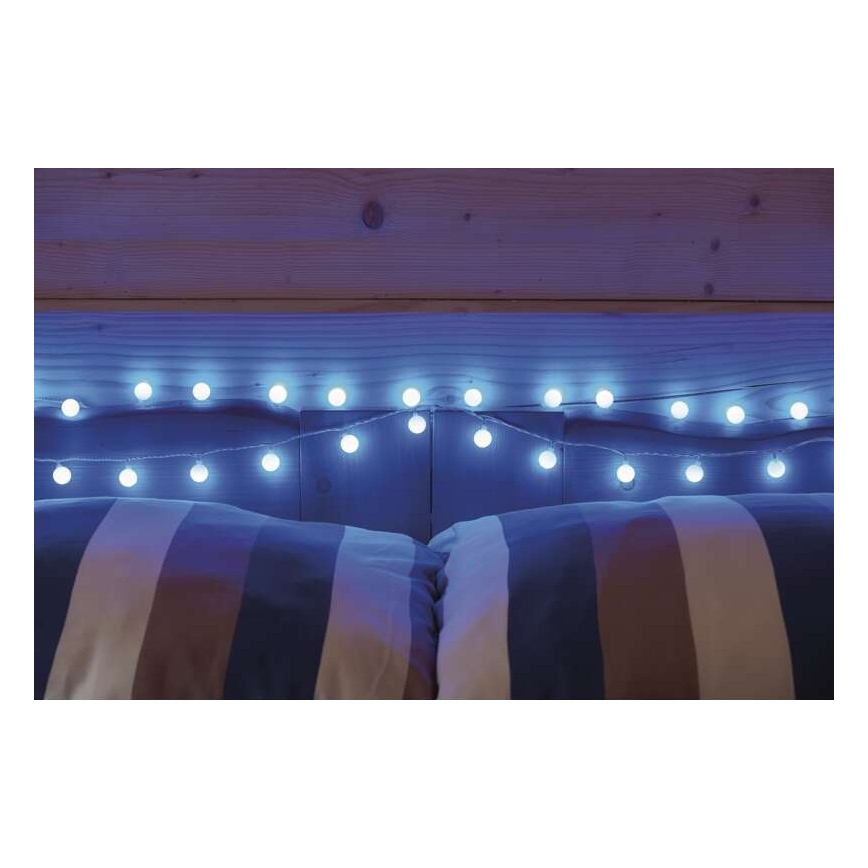 Guirlande LED de Noël d'extérieur 40 LED/9 m IP44 bleu