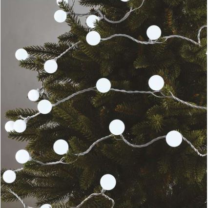 Guirlande LED de Noël pour extérieur, 40 LED / 9 m, IP44, blanc froid