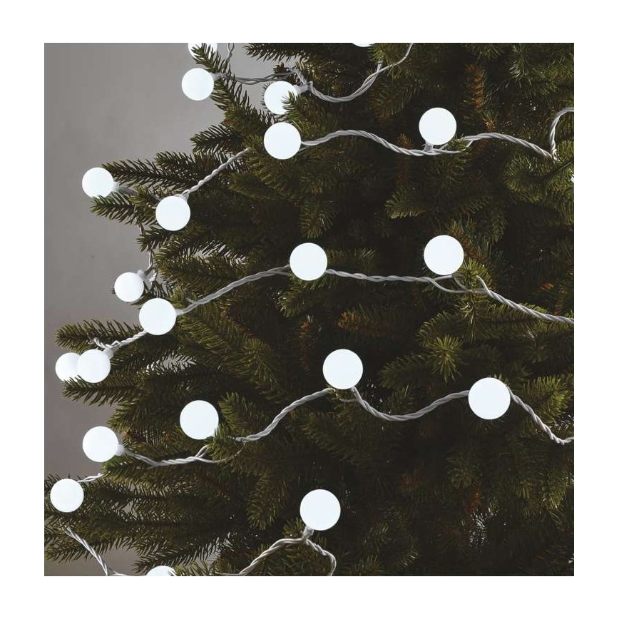 Guirlande LED de Noël pour extérieur, 40 LED / 9 m, IP44, blanc froid