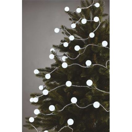 Guirlande LED de Noël pour extérieur, 40 LED / 9 m, IP44, blanc froid