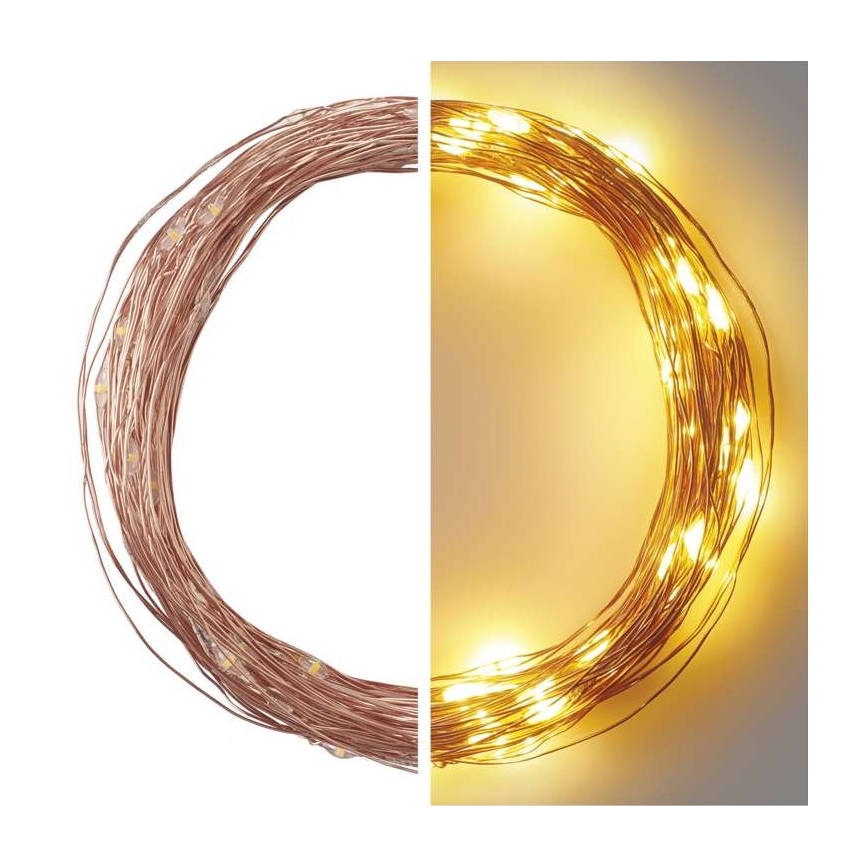 Guirlande LED d'extérieur 100 LED/15 m IP44 blanc chaud