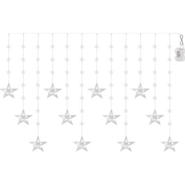 Guirlande LED d'extérieur 120 LED, 8 fonctions, fonctionne avec 3 piles AA, 1,7 m, IP44, blanc froid