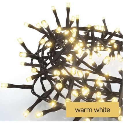 Guirlande LED d'extérieur 400 LED / 13 m, IP44, blanc chaud