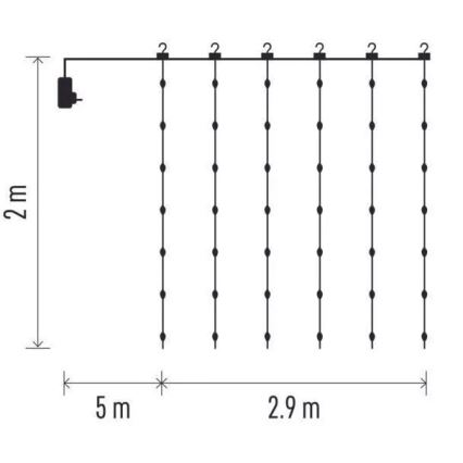 Guirlande LED d'extérieur 400xLED/8 fonctions 7,9 m IP44 blanc chaud