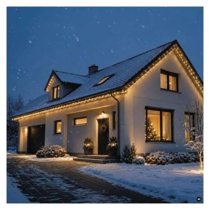 Guirlande LED d'extérieur 50xLED/3x0,4m IP44 blanc chaud