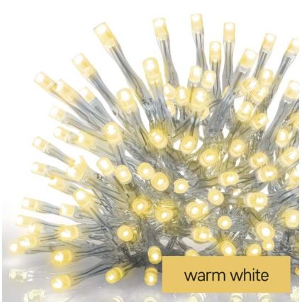 Guirlande LED extérieure 300 LED / 8 modes 10 m IP44 blanc chaud + télécommande