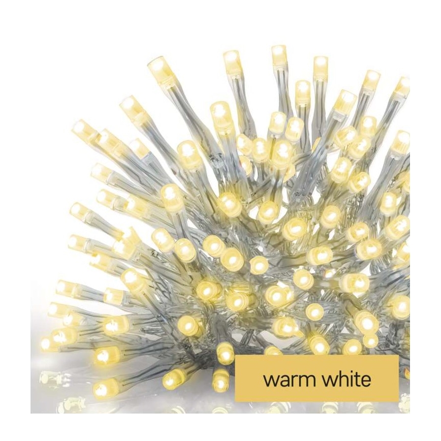 Guirlande LED extérieure 300 LED / 8 modes 10 m IP44 blanc chaud + télécommande