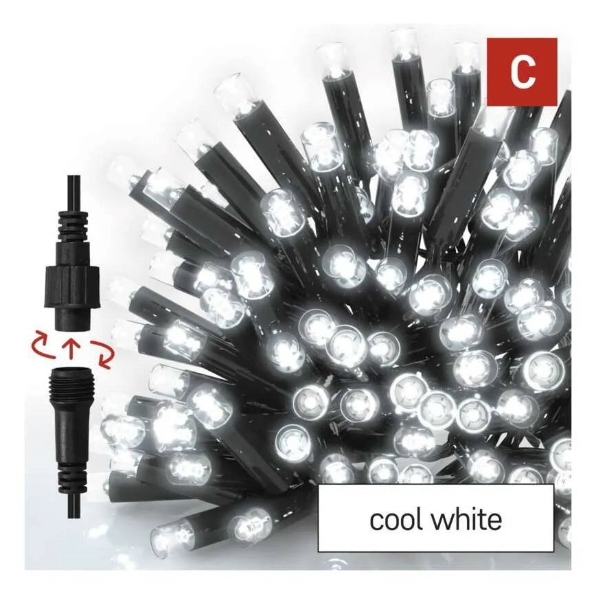 Guirlande LED extérieure 50xLED/3x0,4m IP44 blanc froid