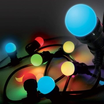 Guirlande LED extérieure EASY CONNECT 8xE27 5m IP44 multicolore
