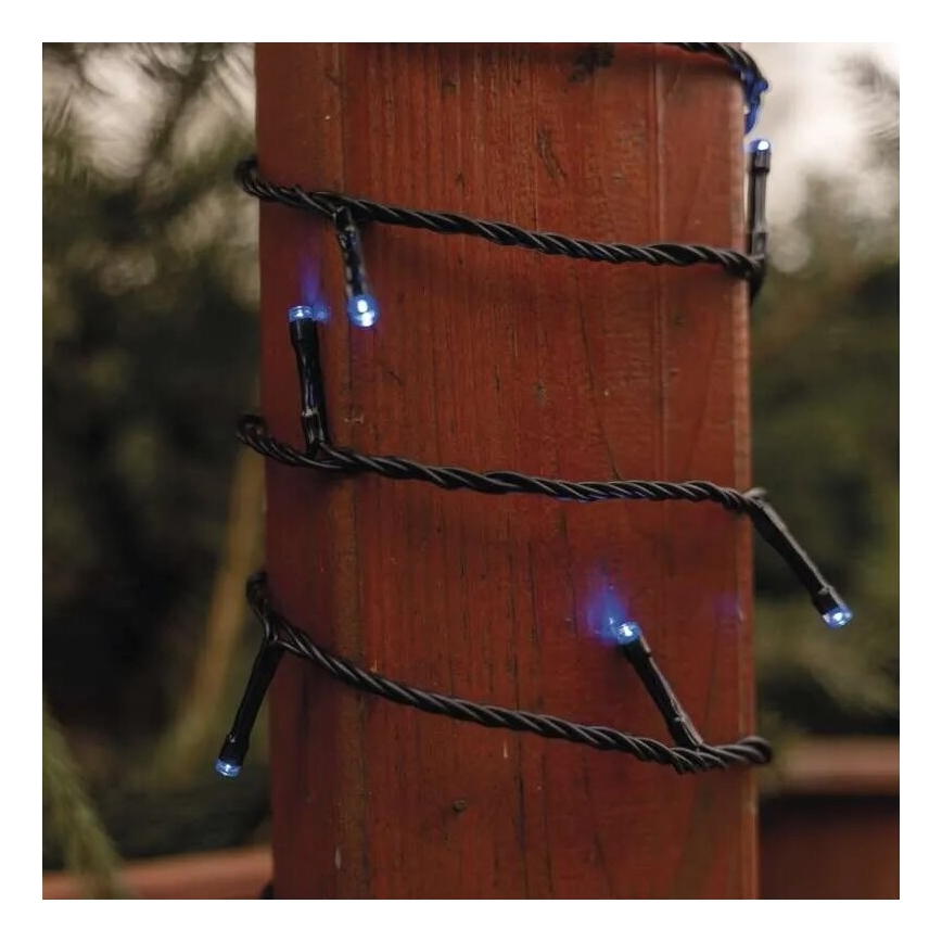 Guirlande lumineuse de Noël d'extérieur 100 LED / 10 m IP44 bleue