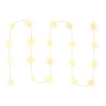 Guirlande lumineuse de Noël LED, 20 LED, 2×AA, 2,3 m, blanc chaud