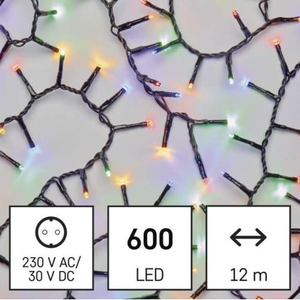 Guirlande lumineuse de Noël LED pour extérieur 600 LED / 17 m IP44 multicolore