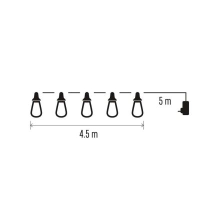 Guirlande lumineuse décorative d'extérieur 100xLED/9,5m IP44