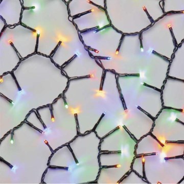 Guirlande lumineuse d'extérieur 300 LED — 11 m, IP44, multicolore