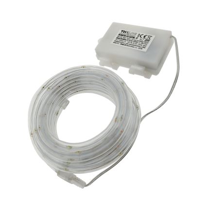 Guirlande lumineuse d'extérieur LED, 100 LED, 3xAA, 5,45 m, IP44, multicolore